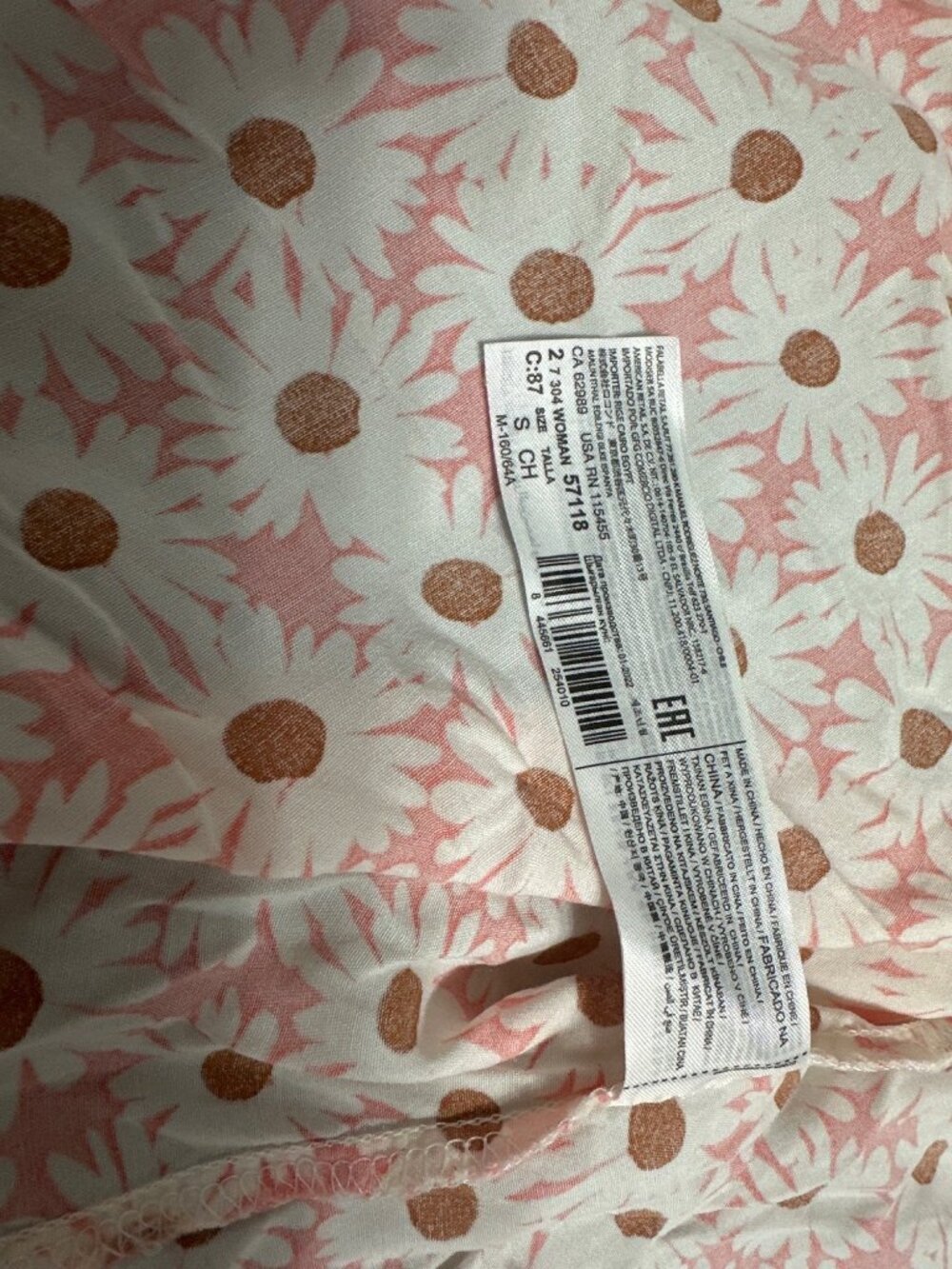 Floral Maxi Skirt By MNG In Pink & White With Daisy Pattern Size S Lightweight & - Picture 6 of 8